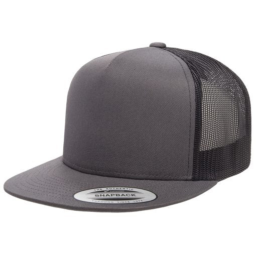 YP 6006 Flat Billed Trucker Hat - Custom Embroidery