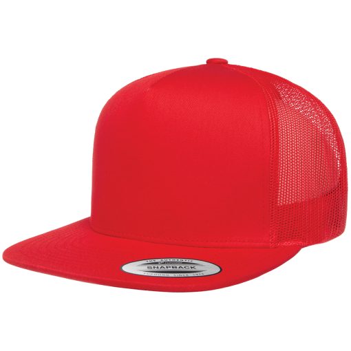 YP 6006 Flat Billed Trucker Hat - Custom Embroidery
